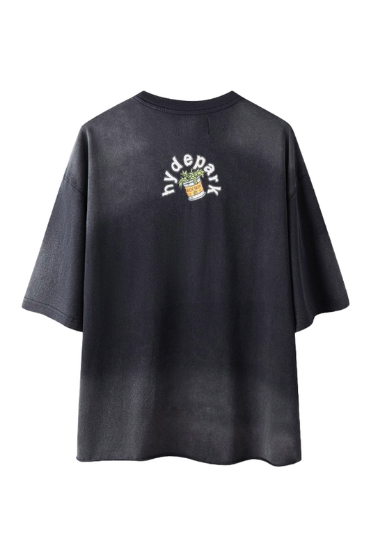 HP PUFFING SPINACH TEE - BLACK