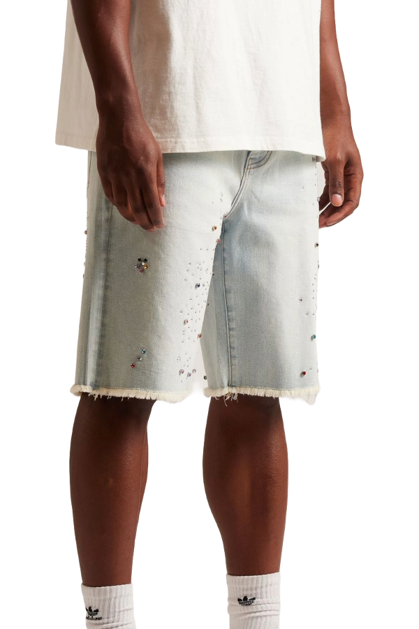 BOWIE DENIM SHORTS - LIGHT BLUE