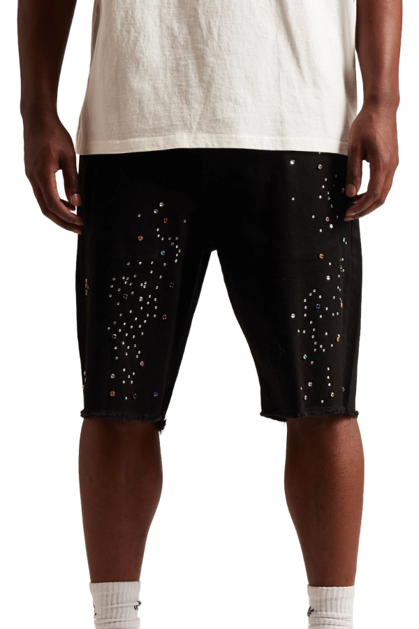 BOWIE DENIM SHORTS - BLACK