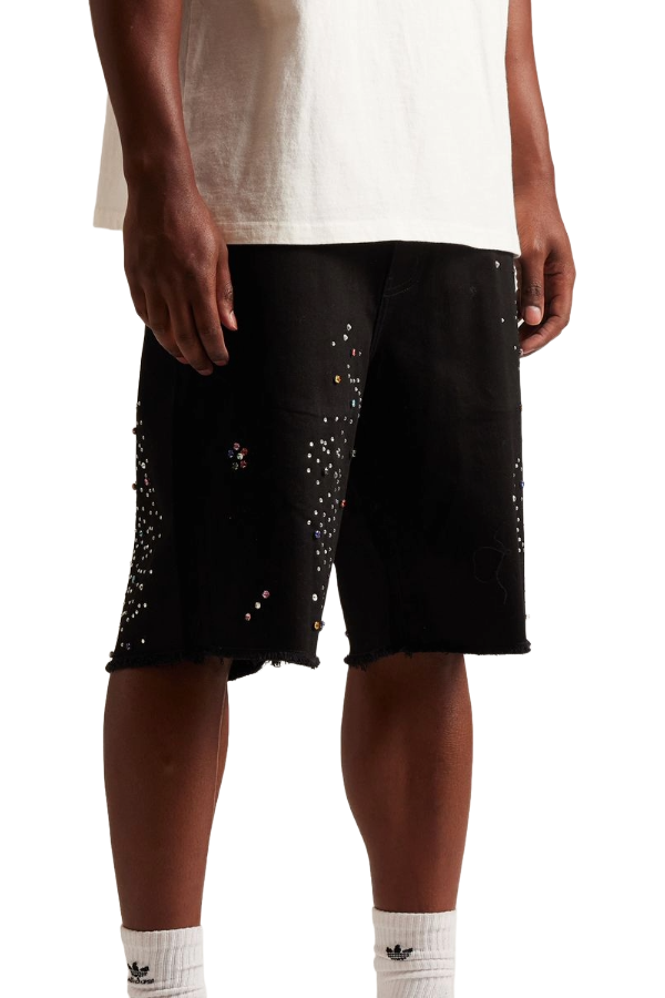 BOWIE DENIM SHORTS - BLACK