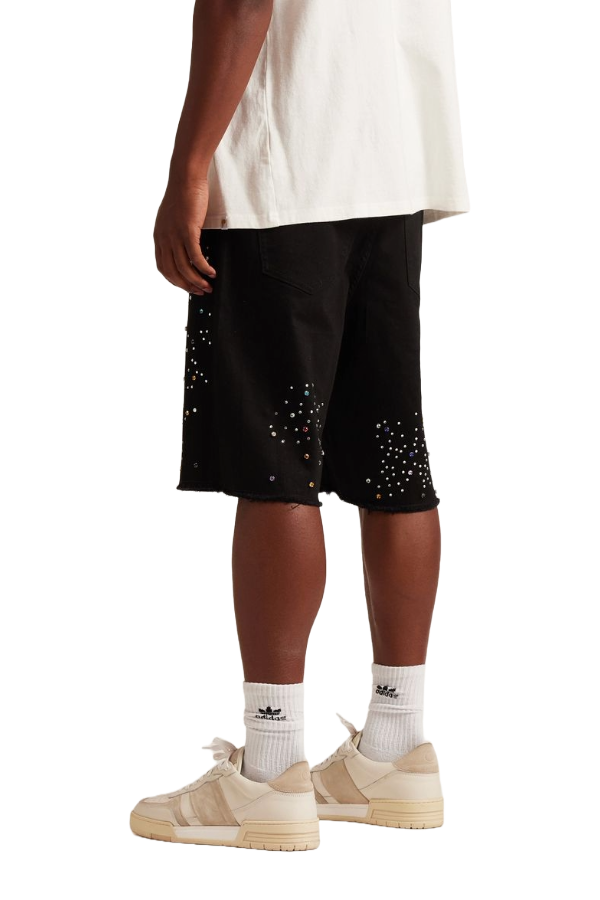 BOWIE DENIM SHORTS - BLACK