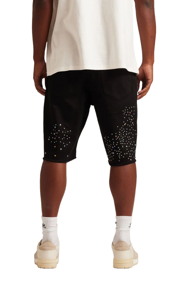 BOWIE DENIM SHORTS - BLACK