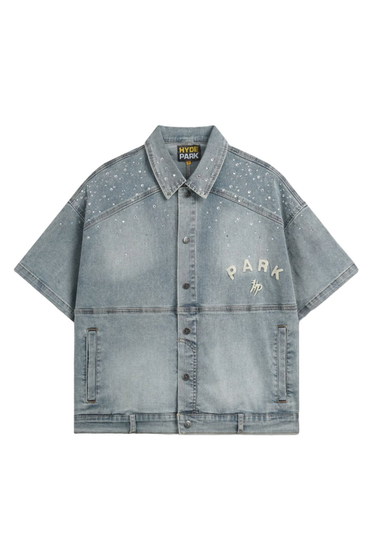 HP STUDDED PARK WORK SHIRT - BLUE