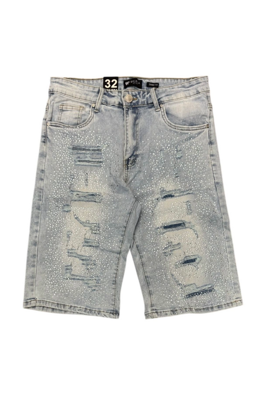 WAIMEA STONE JEAN SHORTS - LT BLUE