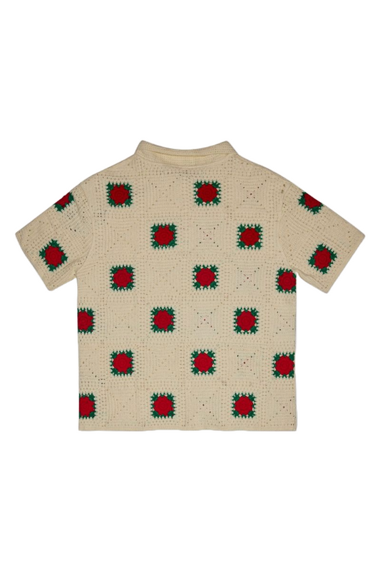 6TH "BAZZAR" KNIT WOVEN - CRM/GRN