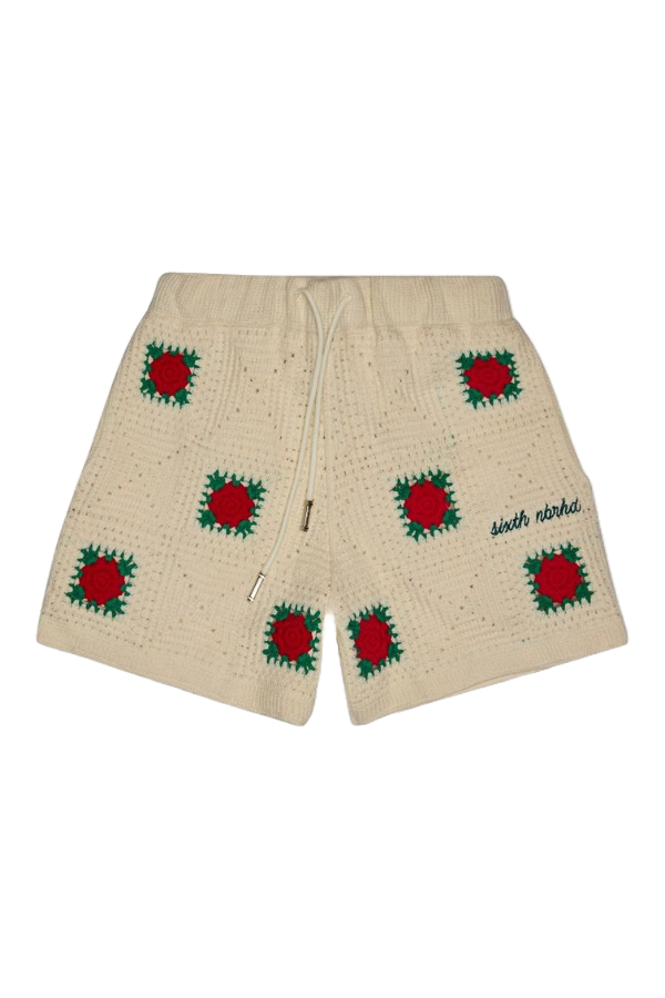 6TH "HANDMADE" KNIT SHORTS - CRM/GRN