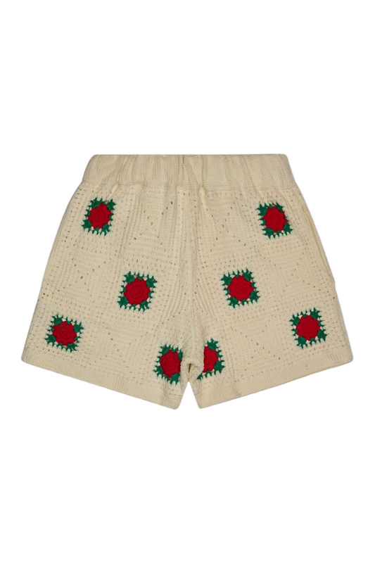6TH "HANDMADE" KNIT SHORTS - CRM/GRN