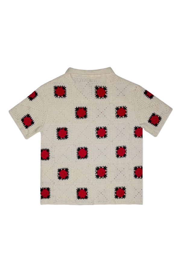 6TH "BAZZAR" KNIT WOVEN - WHT/BLK