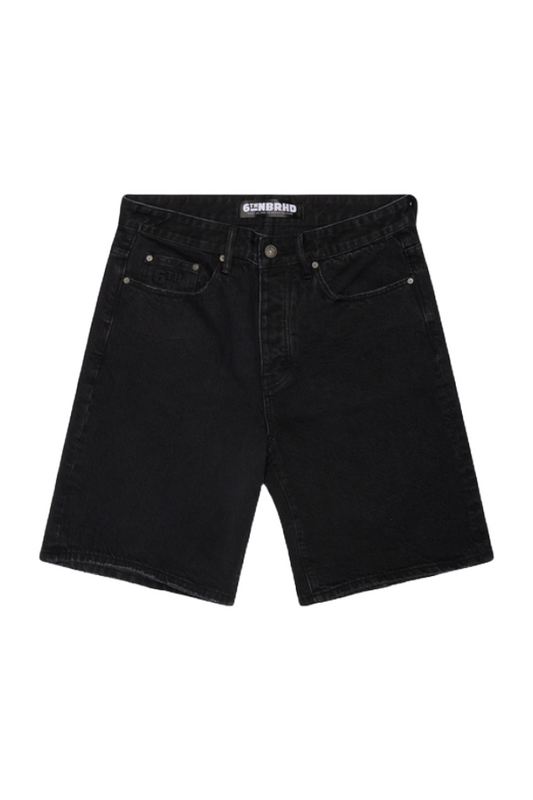 6TH "DISTRICT" DENIM SHORTS - BLACK
