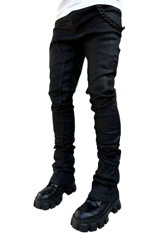 GUAPI BLACK WAX CARPENTER STACKED DENIM