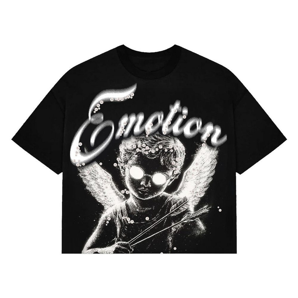 ME BLACK "PEARL" CROPPED TEE