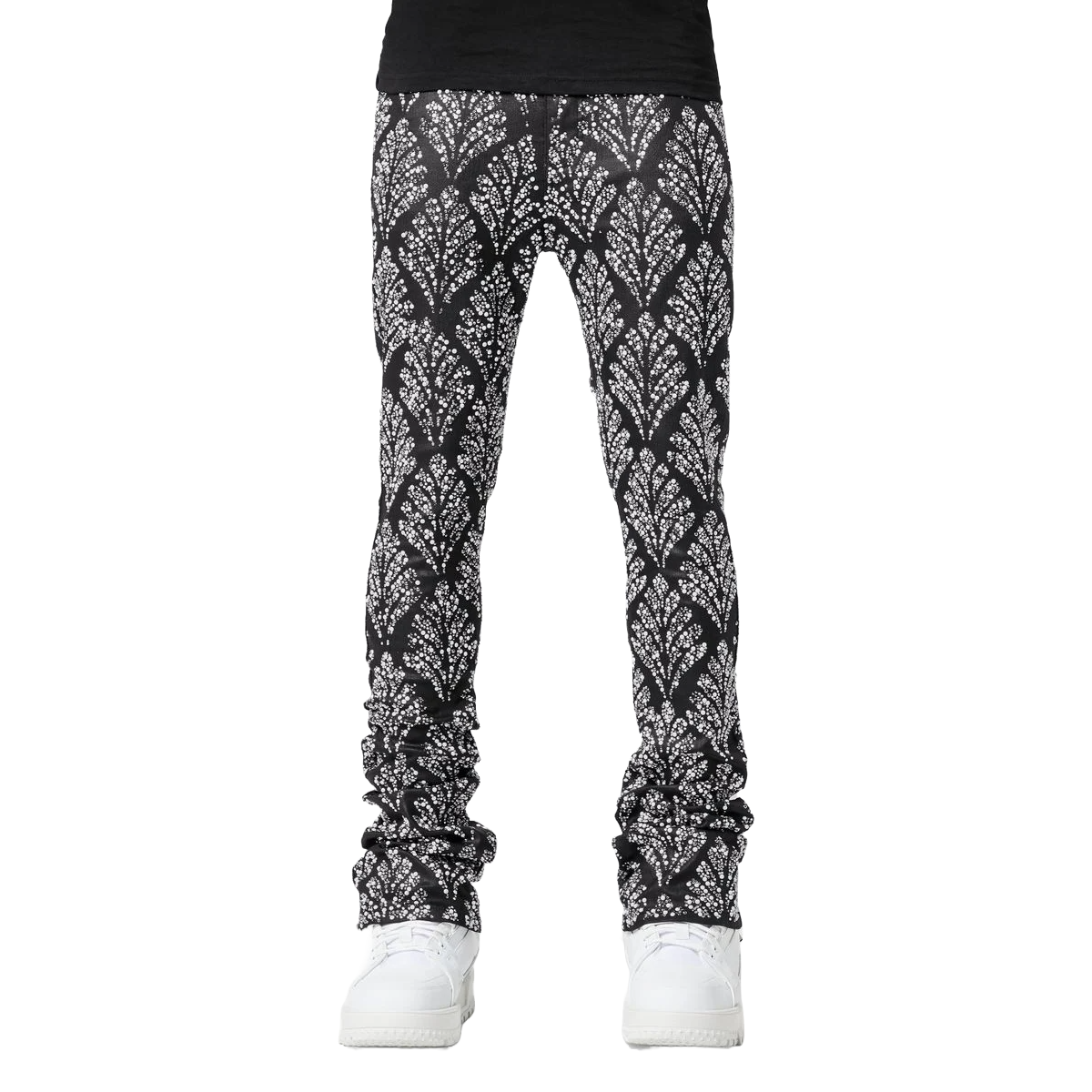GUAPI OBSIDIAN BLACK EMBELLISHED DENIM