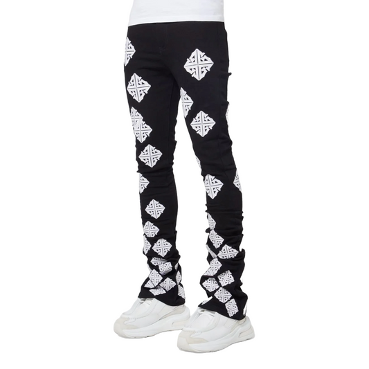 GUAPI GHOST ICON STACKED DENIM