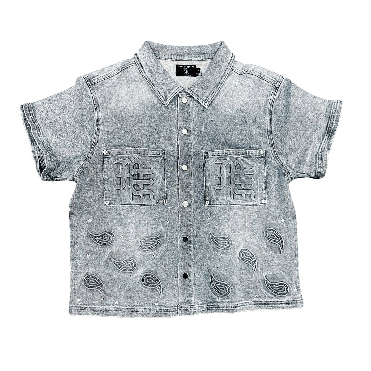 ME 'PAISLEY' BLUE DENIM SHIRT