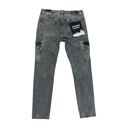 VALABASAS "HERSIR" GREY WASH BAGGY DENIM JEAN