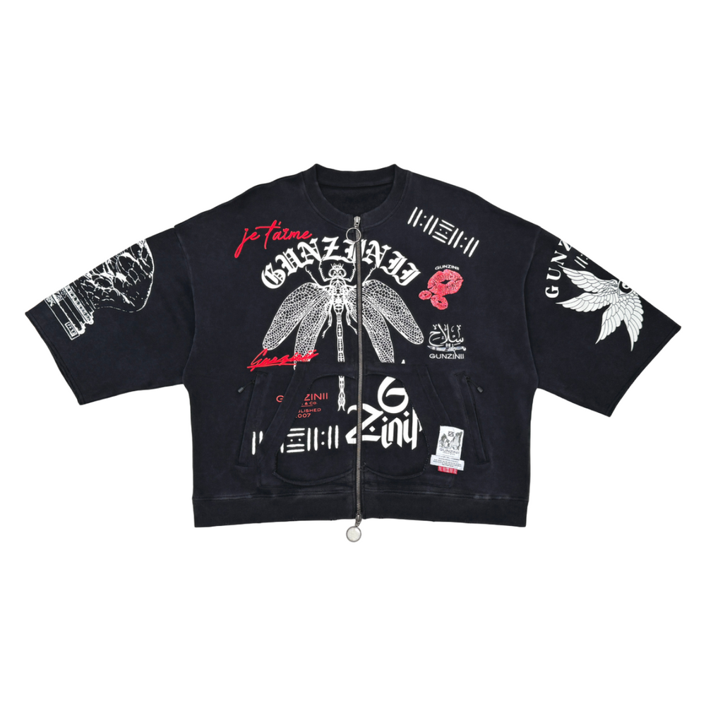 GUNZINII 'DRAGONFLY' ZIP-UP TEE