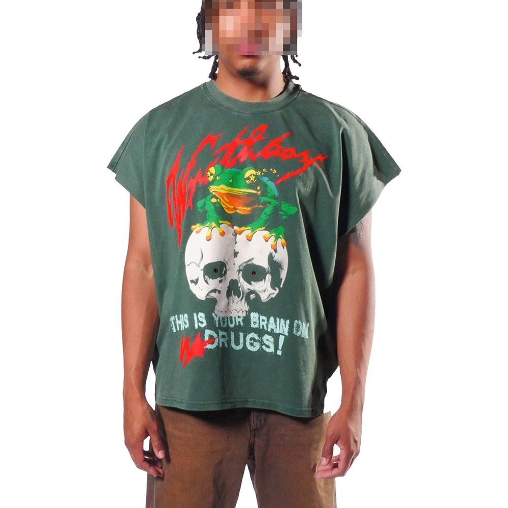 WB 'TYBD' SLEEVELESS TEE - GREEN