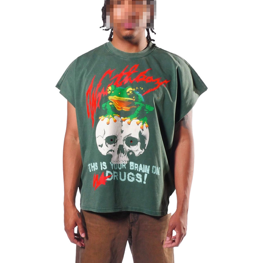 WB 'TYBD' SLEEVELESS TEE - GREEN