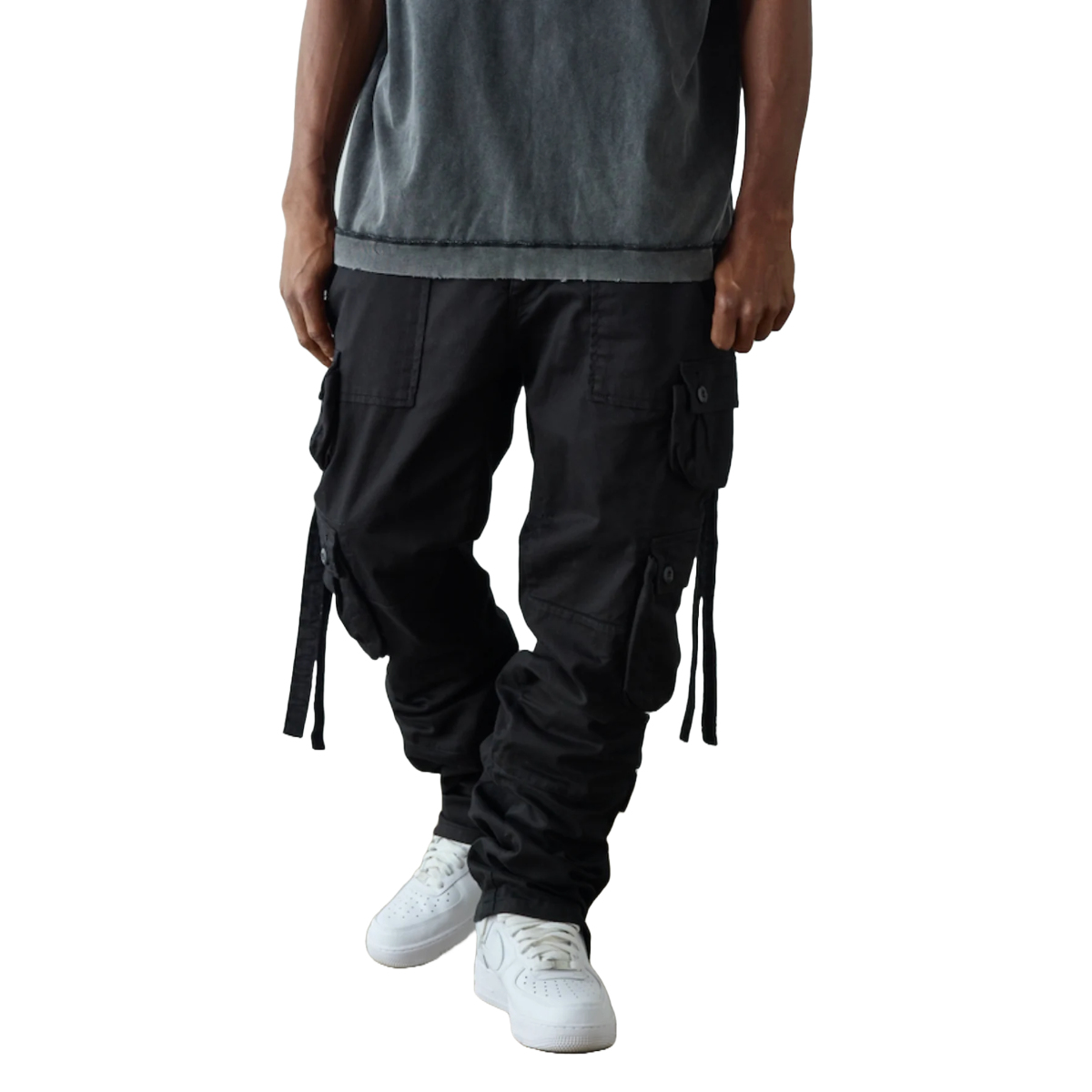 SC "DUAL" BLACK CARGO PANTS