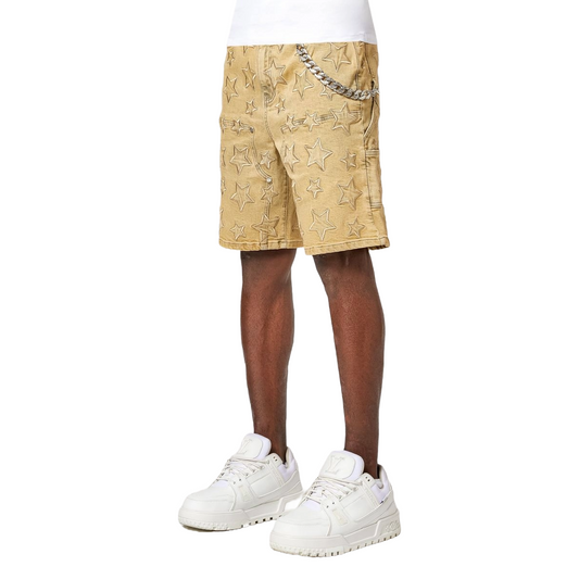 GUAPI VINTAGE STARS DENIM SHORTS