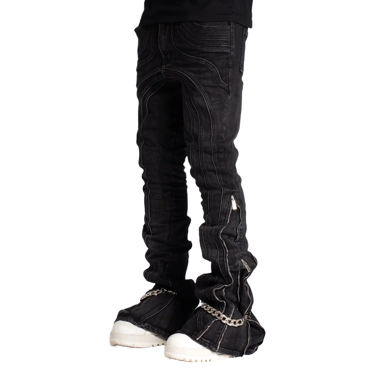 GUAPI IRON GREY CHAIN DENIM