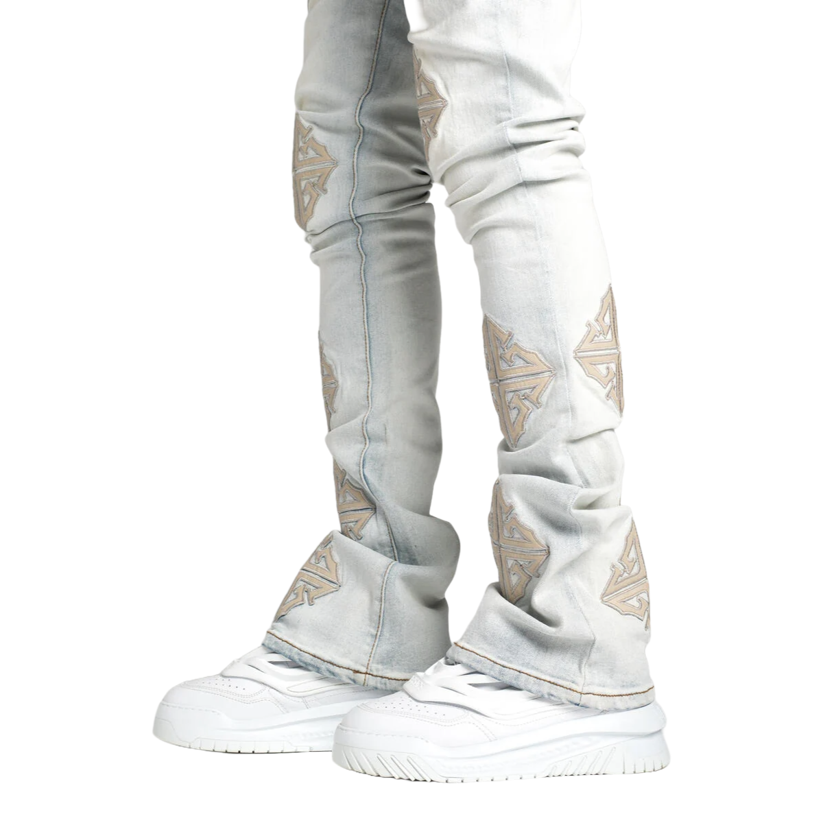 GUAPI POWDER BLUE ICON STACKED DENIM