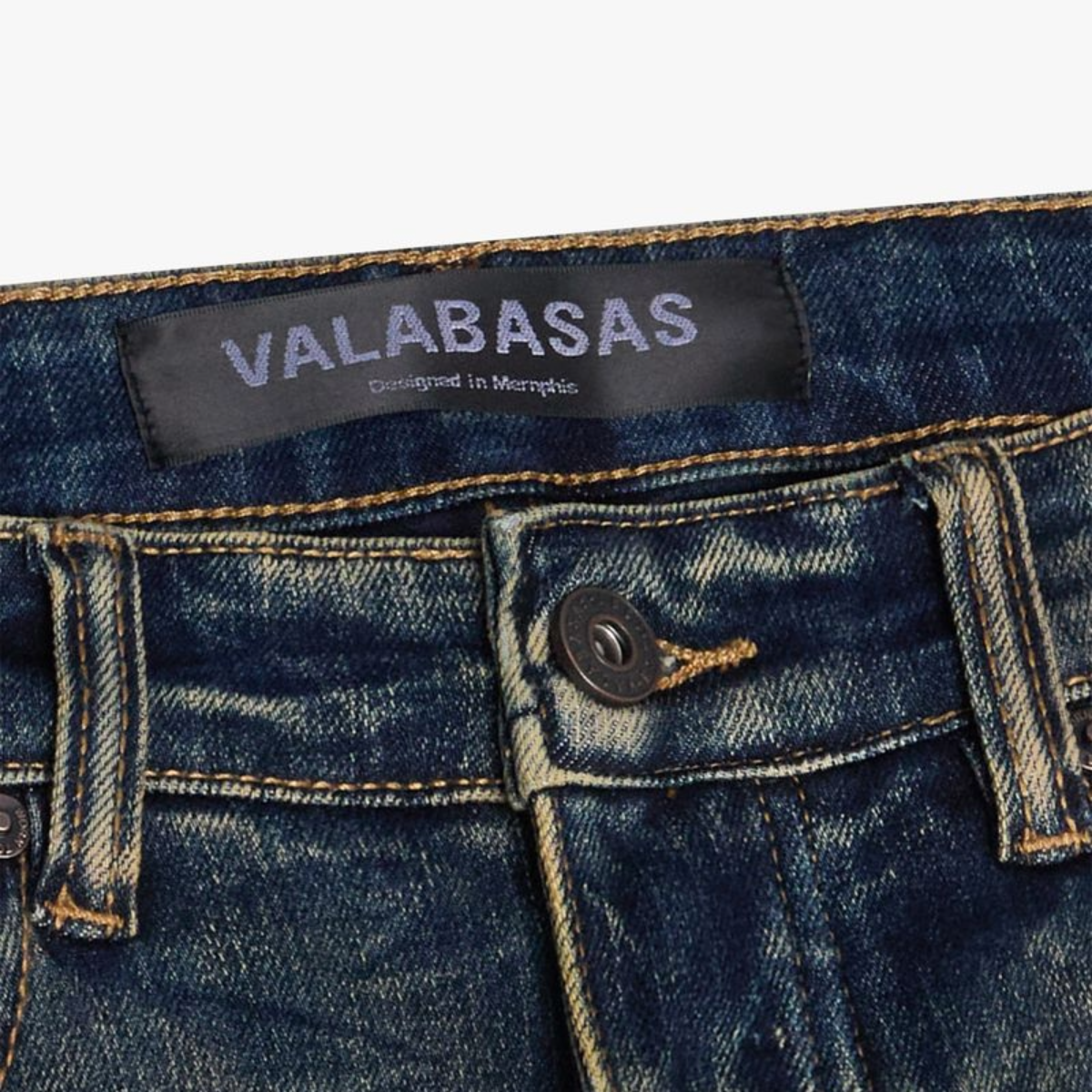 VALABASAS "MR.FLEX" BLUE VINTAGE 4 WAY STRETCH SKINNY JEAN