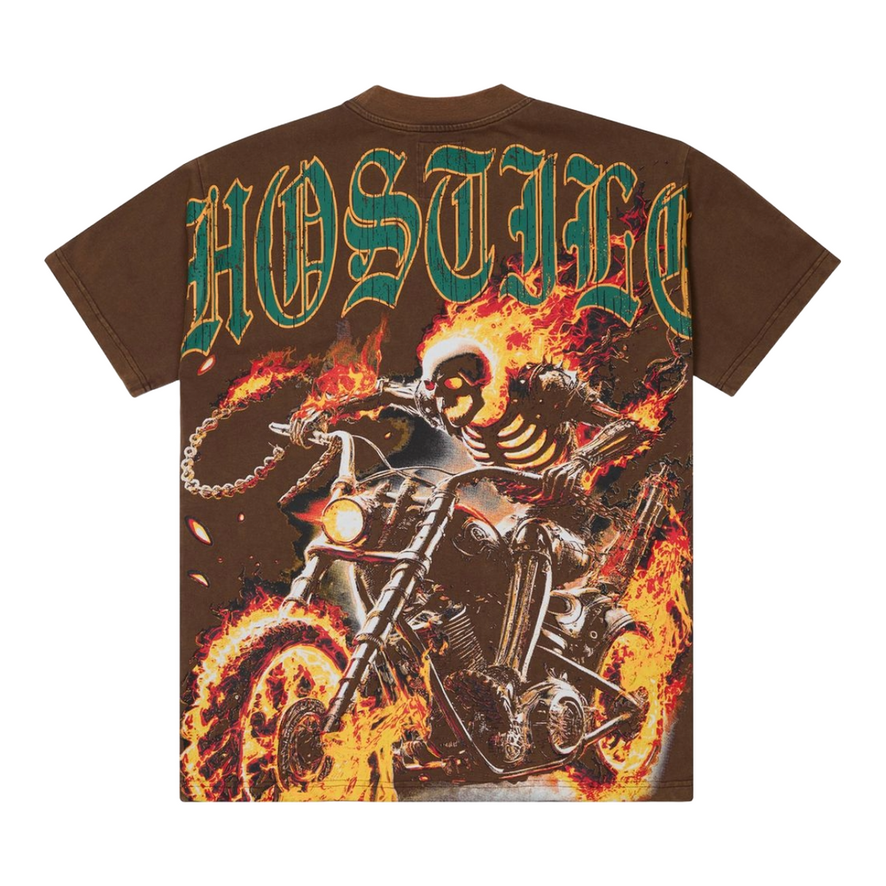 XHOSTILE 'GHOST RIDER' TEE - BROWN