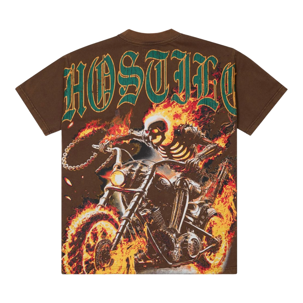 XHOSTILE 'GHOST RIDER' TEE - BROWN