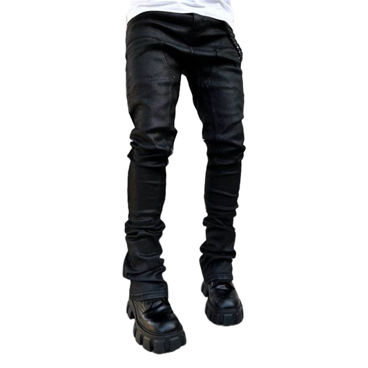GUAPI BLACK WAX CARPENTER STACKED DENIM