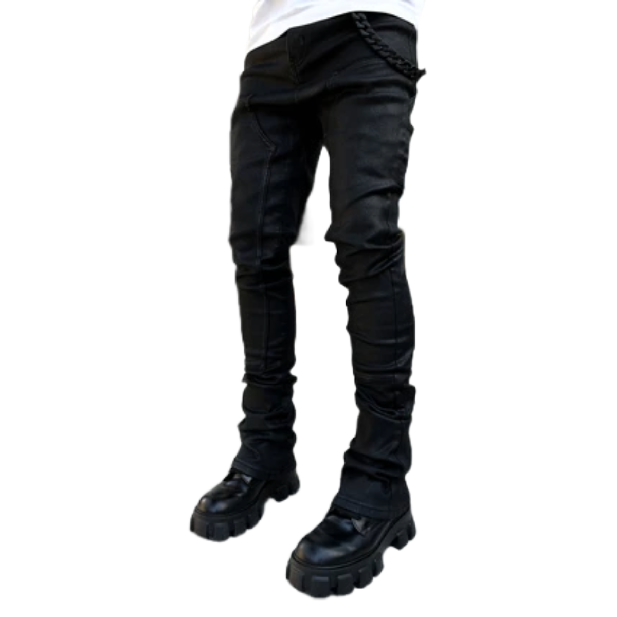 GUAPI BLACK WAX CARPENTER STACKED DENIM