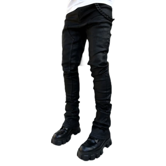 GUAPI BLACK WAX CARPENTER STACKED DENIM