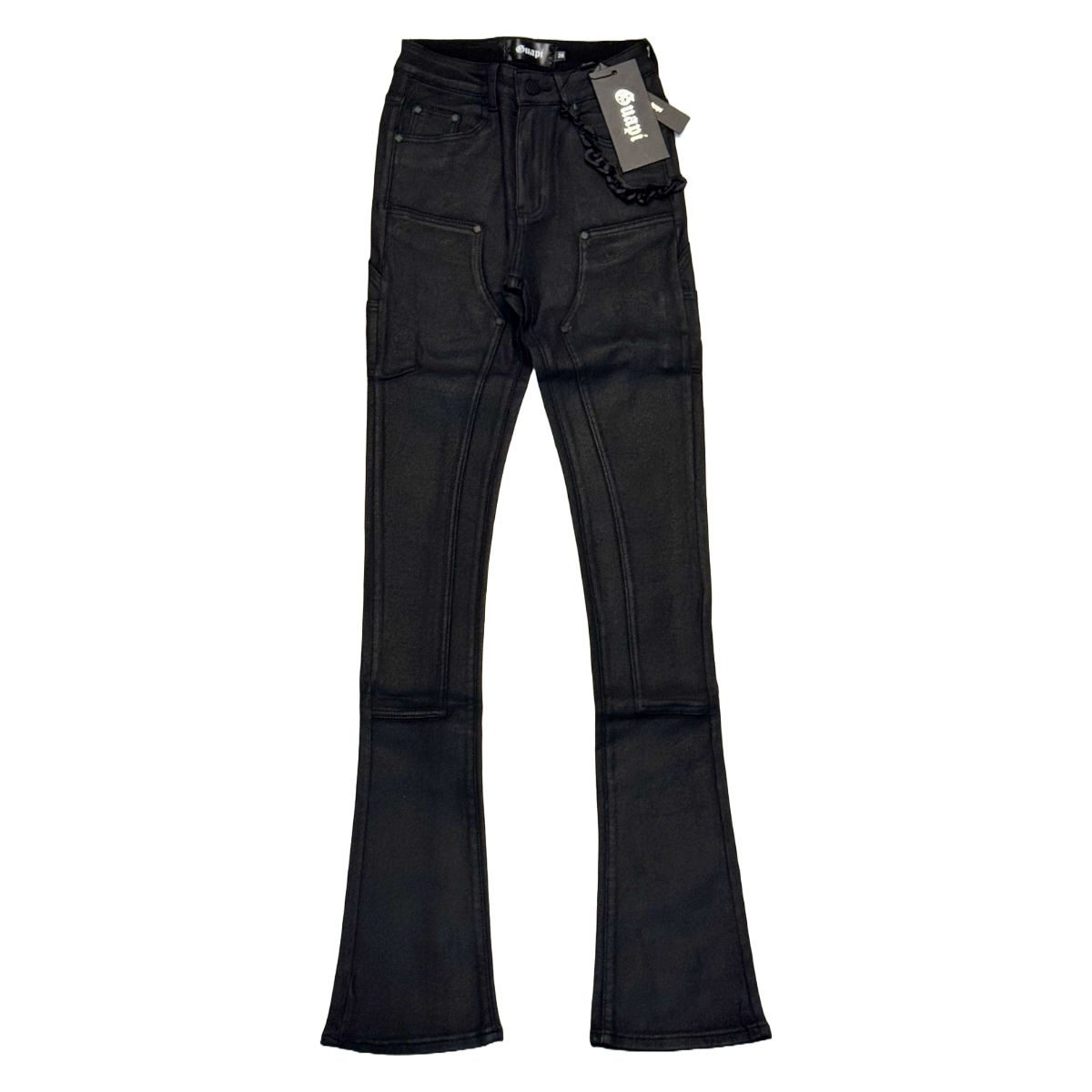 GUAPI BLACK WAX CARPENTER STACKED DENIM