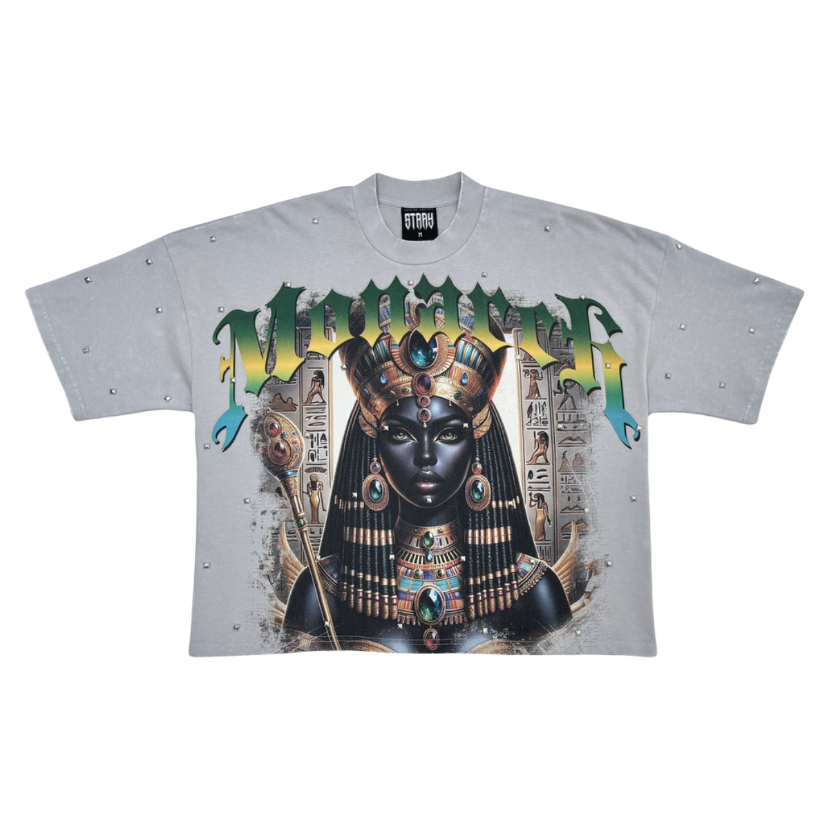 STRAY CROP FIT TEE - GREY ST1362