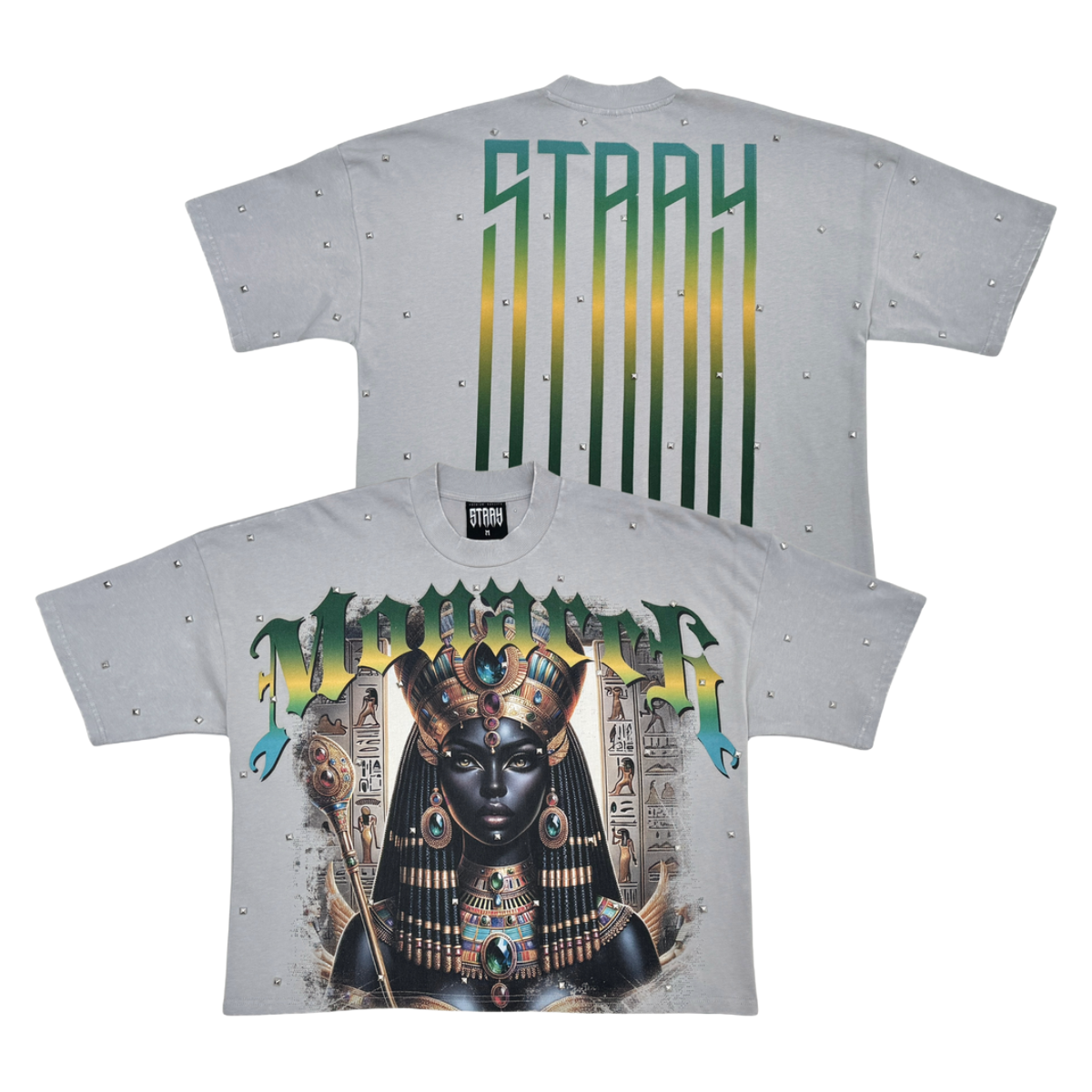 STRAY CROP FIT TEE - GREY ST1362