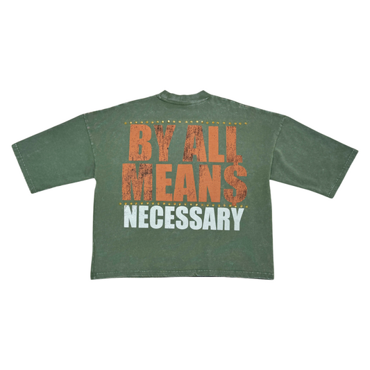 STRAY CROP FIT TEE - GREEN ST1365