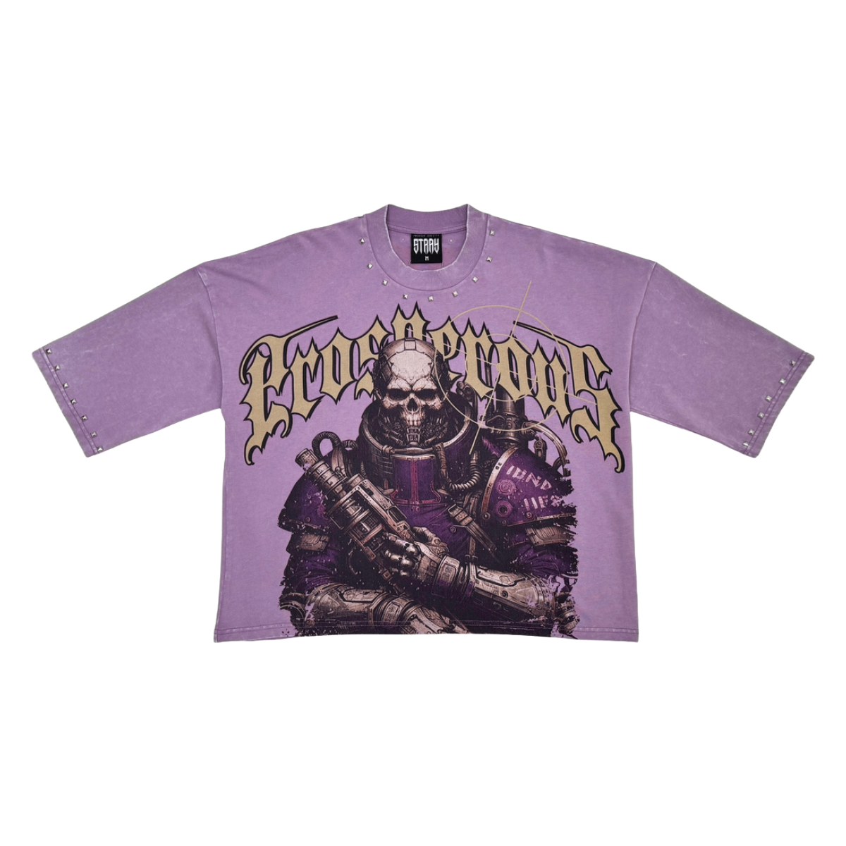 STRAY CROP FIT TEE - PURPLE ST1372
