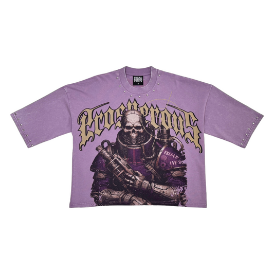 STRAY CROP FIT TEE - PURPLE ST1372