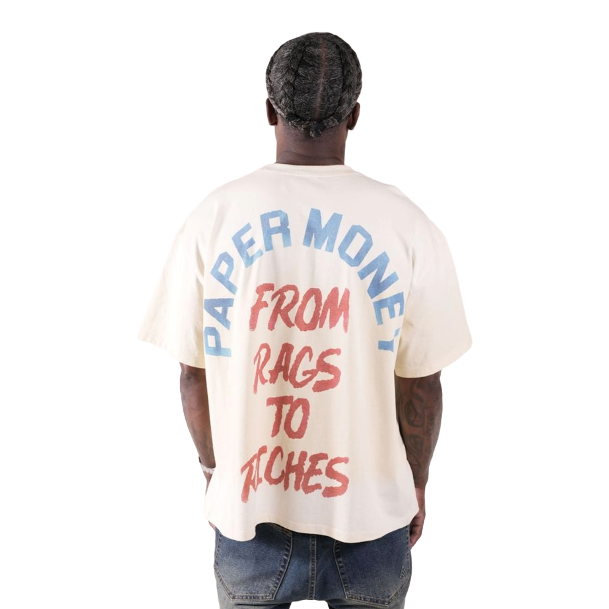 PM 'FOR THE DOGS' RHINESTONE TEE - BONE