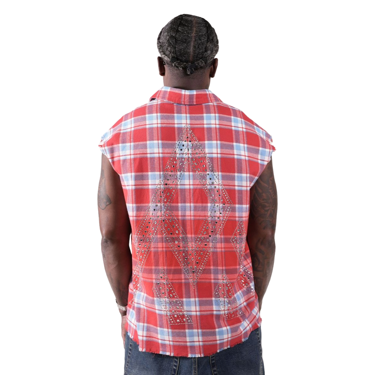 PM RHINESTONE FLANNEL - RED
