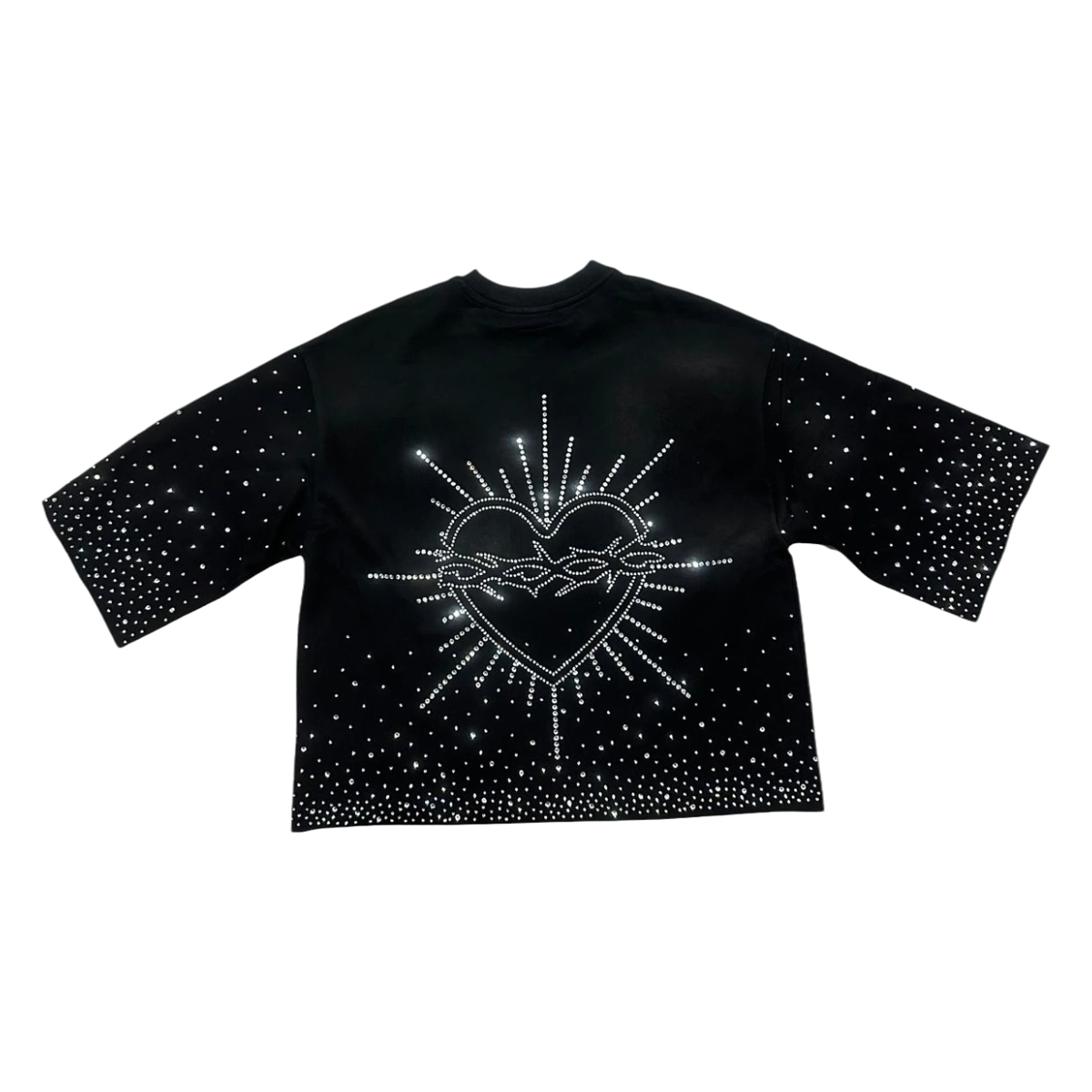SYNDICATE 'PARIS' BLACK CROP TEE
