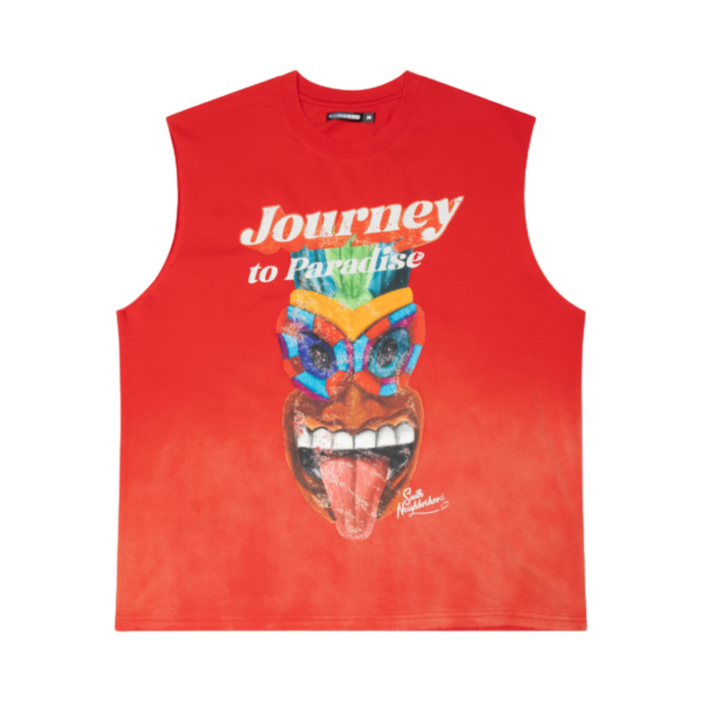 6TH "MUSCLE" SLEEVELESS TEE - RED