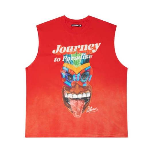 6TH "MUSCLE" SLEEVELESS TEE - RED