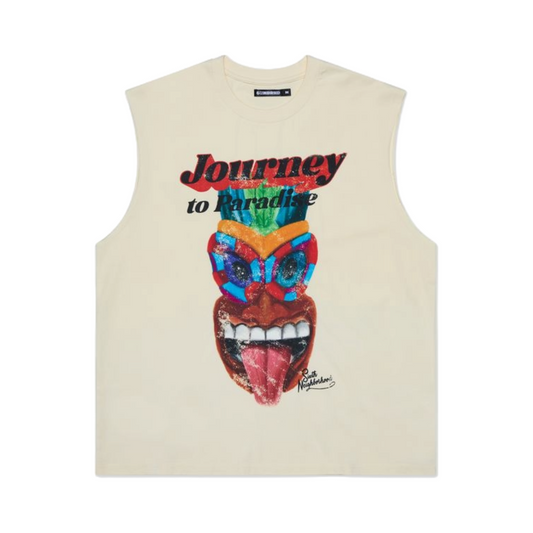 6TH "MUSCLE" SLEEVELESS TEE - CREAM