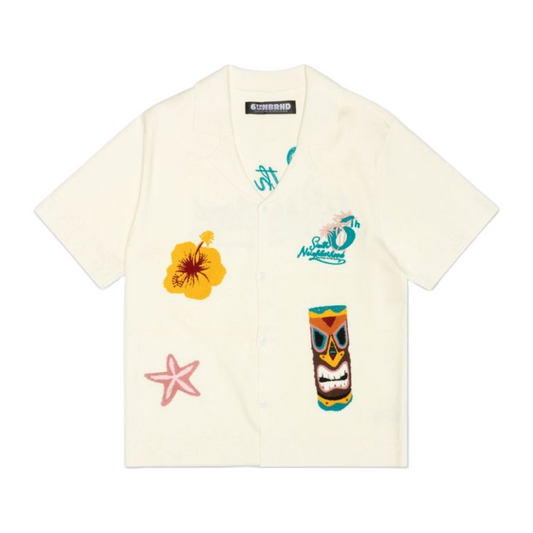 6TH "TROPICS" BUTTON UP - CREAM