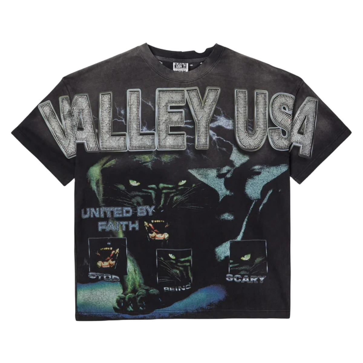 VALE FOREVER FAITH BLING TEE - BLACK