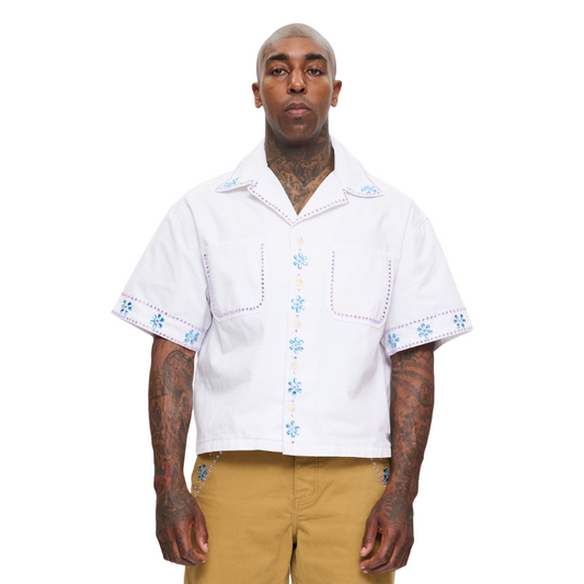 VALABASAS "UNDER PRESSURE" BUTTON DOWN - WHITE