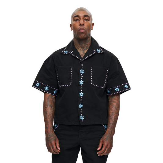 VALABASAS "UNDER PRESSURE" BUTTON DOWN - BLACK