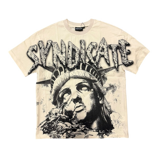 SYNDICATE 'NO JUSTICE' TEE - CREAM