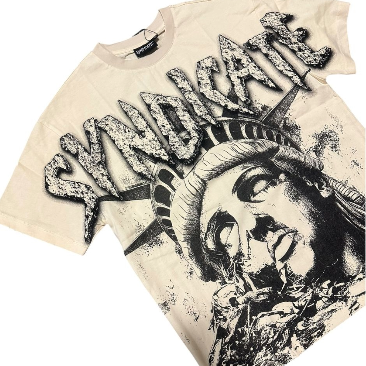 SYNDICATE 'NO JUSTICE' TEE - CREAM